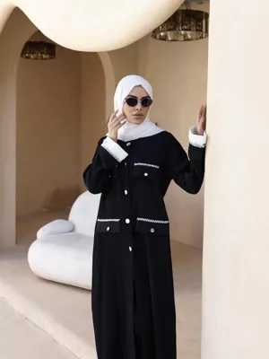 عبا مشکی ژاکارد
