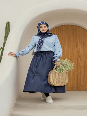 دامن جین پاپیونی