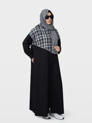 هودی بلند چهارخونه