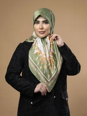 روسری حاشیه طرح گل